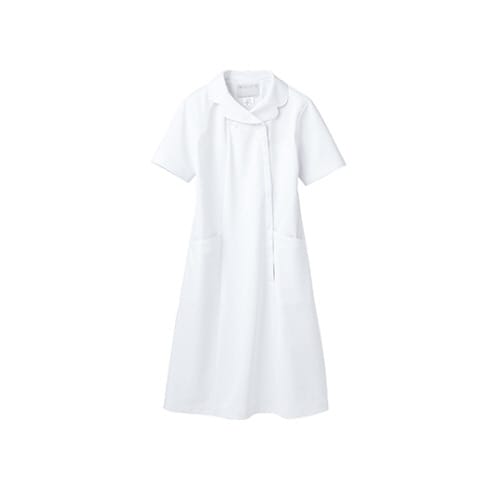 ナースワンピース 半袖 白