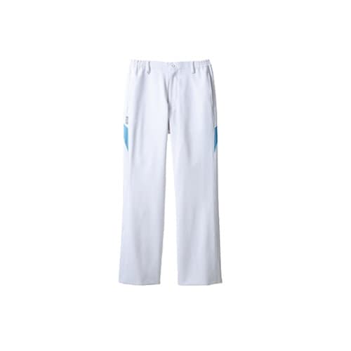 レディスパンツ ホワイト×ブルー