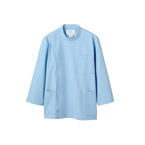 ケーシー メンズ 8分袖 サックス