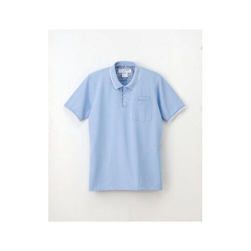 ニットシャツ ブルー SS