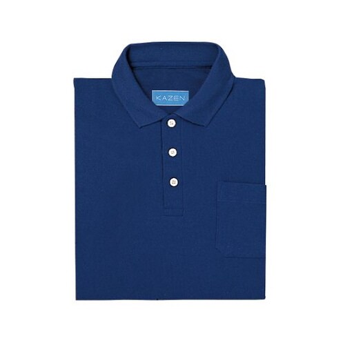 ポロシャツ半袖 ネイビー LL