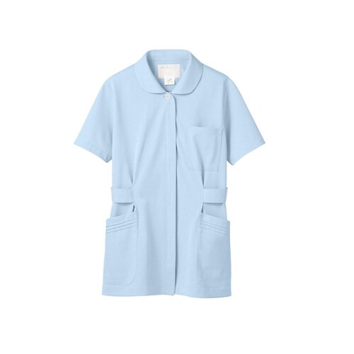 ナースジャケット 半袖 サックス