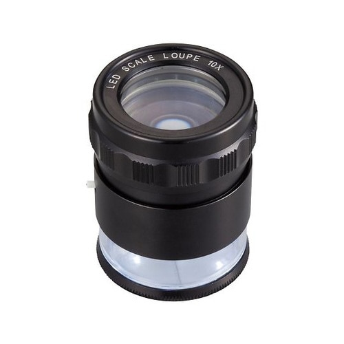 LEDライト付スケールルーペ 10×