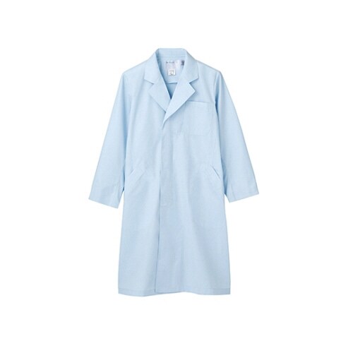 診察衣 メンズ 長袖S サックス