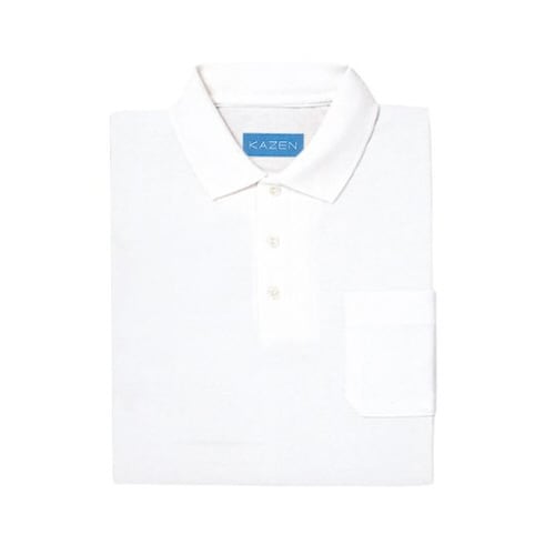 ポロシャツ半袖 白 4L