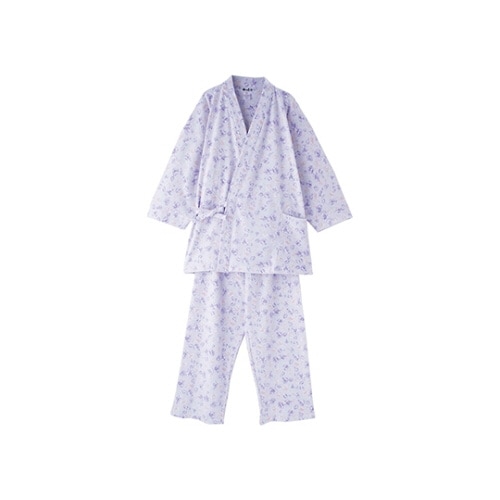 婦人スムース打合せパジャマ ブルー系 L