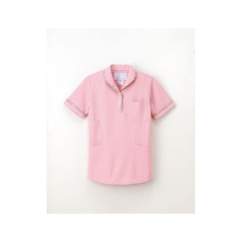 ニットシャツ ピンク S