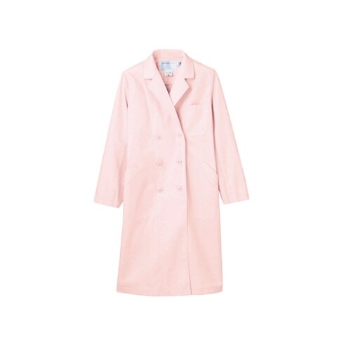 診察衣 レディス 長袖W ピンク
