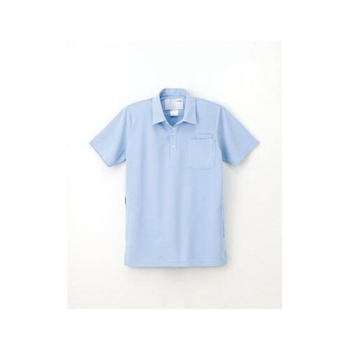 ニットシャツ ブルー S