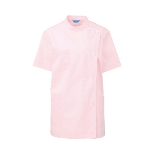 レディス医務衣 半袖 ピンク S
