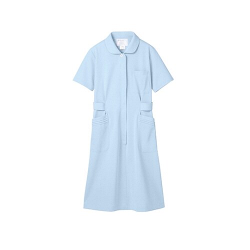 ナースワンピース 半袖 サックス
