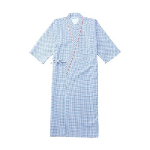 患者衣ガウン式 ブルー M
