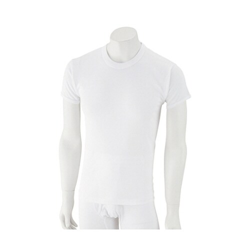 紳士半袖丸首シャツ(2枚組) ホワイト LL