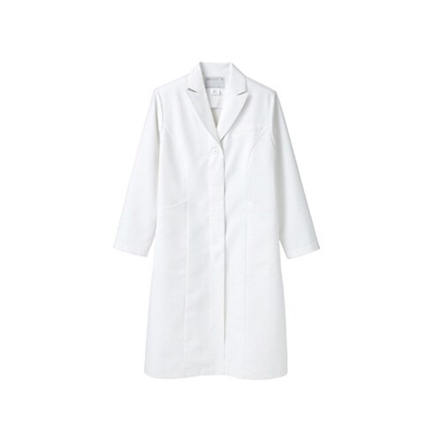 診察衣 レディス 長袖S 白