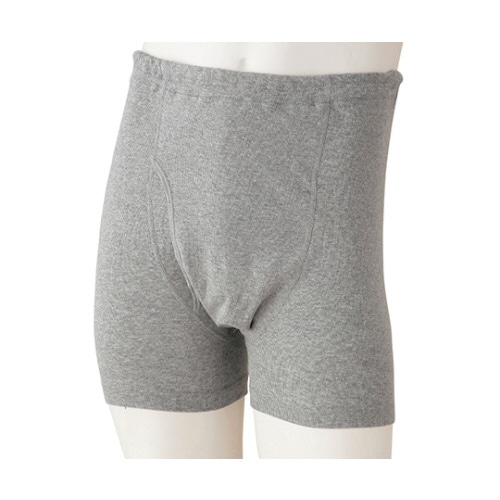 紳士申又 杢グレー M