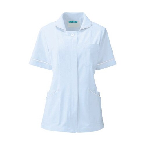 レディスジャケット半袖 サックス LL