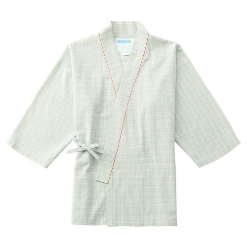 患者衣上衣(甚平型) グリーン M