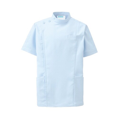 メンズジャケット半袖 サックス 4L