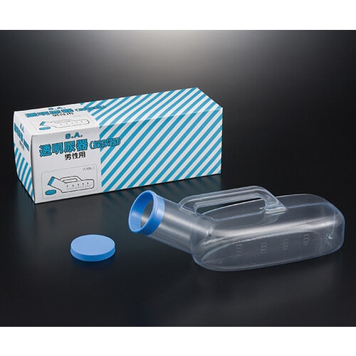 SA ブラシなし塩ビ透明尿器 男性用