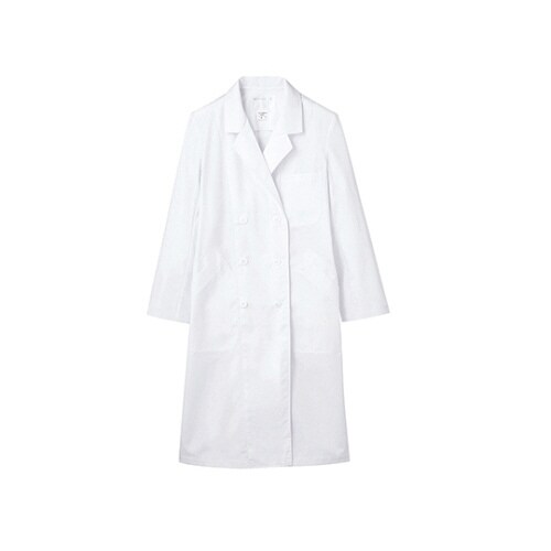 診察衣 レディス 長袖W 白