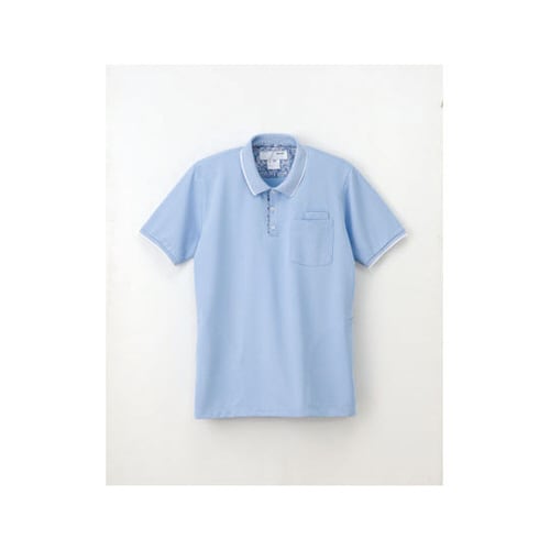 ニットシャツ ブルー LL