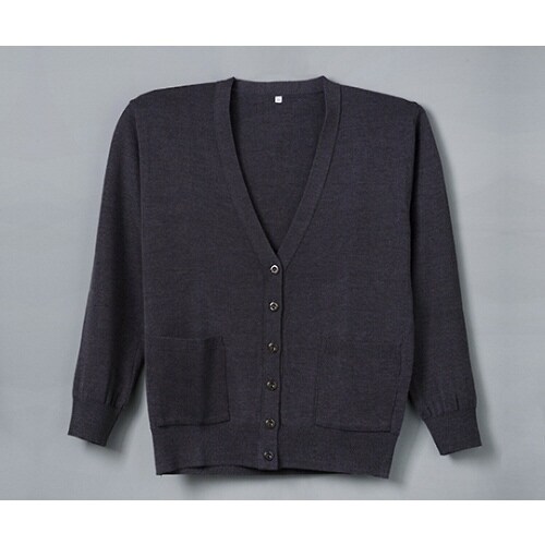 抗ピル貼りポケ付カーディガン グレー 3L