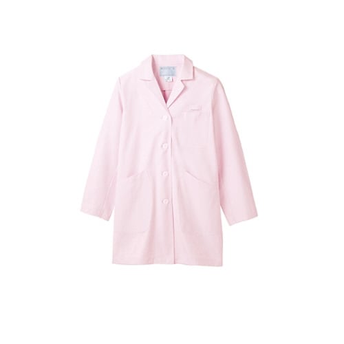 診察衣 レディス 長袖S ピンク