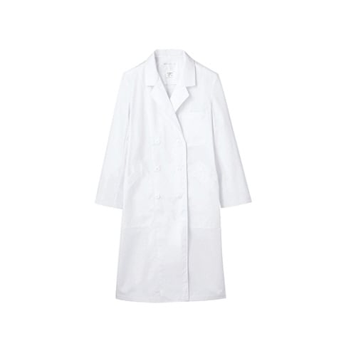 診察衣 レディス 長袖W 白