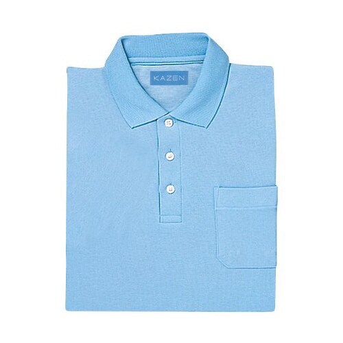 兼用ポロシャツ半袖 サックス 4L