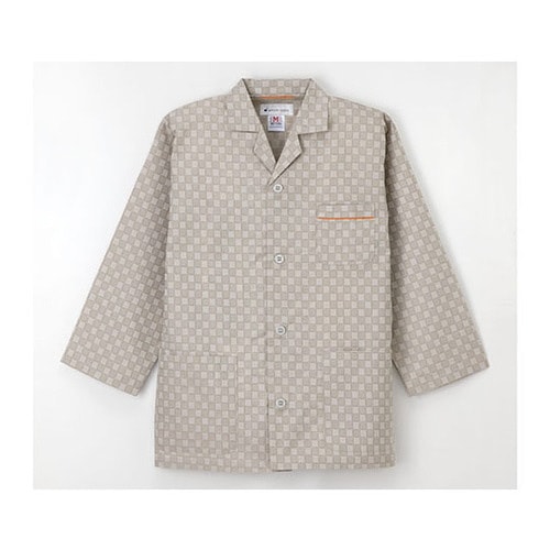 男女兼用患者衣パジャマ型 ベージュ EL