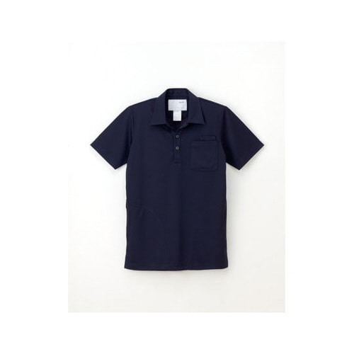 ニットシャツ ネイビー L