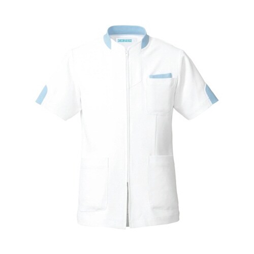 ジャケット半袖(男女兼用) サックス 3L