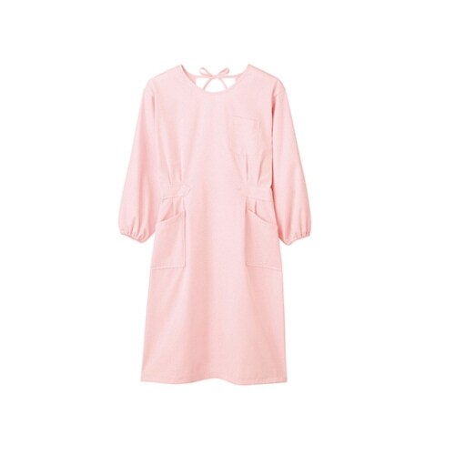 予防衣 レディス 長袖 ピンク