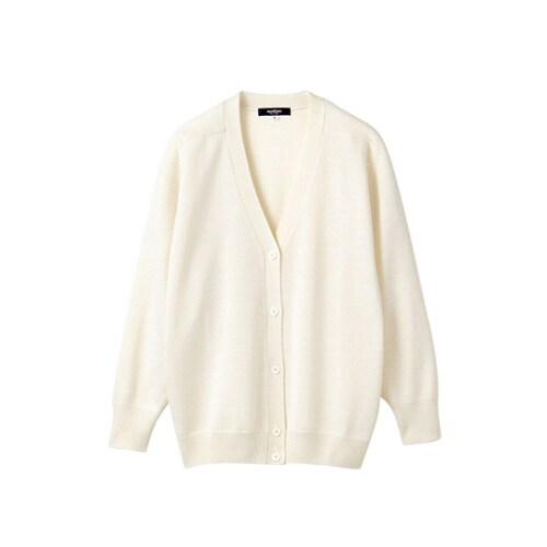 カーディガン 長袖 白