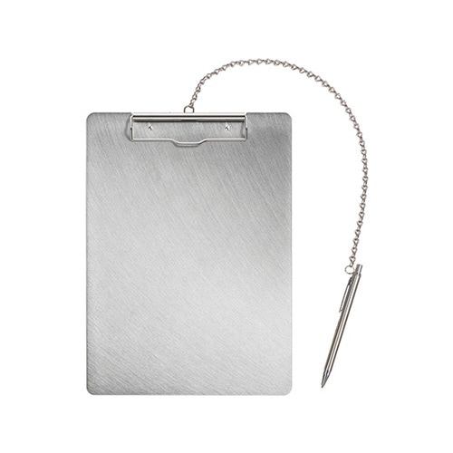 ステンレスバインダー 縦・チェーン・ペン付き