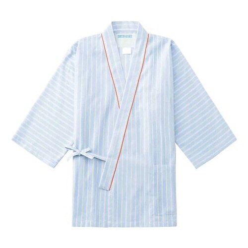 患者衣(上衣・男女兼用) ブルー×ピンク S