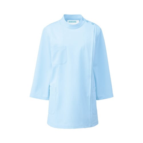 レディス医務衣七分袖 サックス L