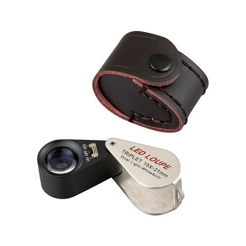 LEDライト付15倍ルーペ