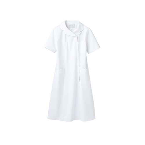 ナースワンピース 半袖 白