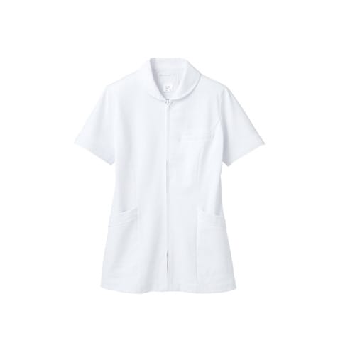 ナースジャケット 半袖 白 サイズ/L