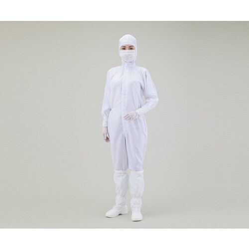 無塵衣・AS197C フード付きツナギ服 白 5L