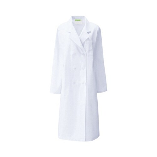 レディス診察衣W型 長袖 白 3L