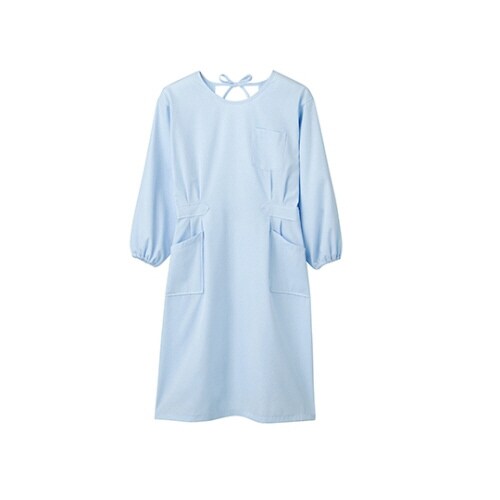 予防衣 レディス 長袖 サックス