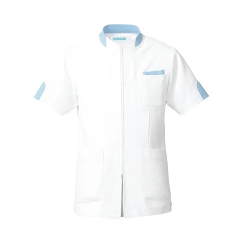 ジャケット半袖(男女兼用) サックス SS