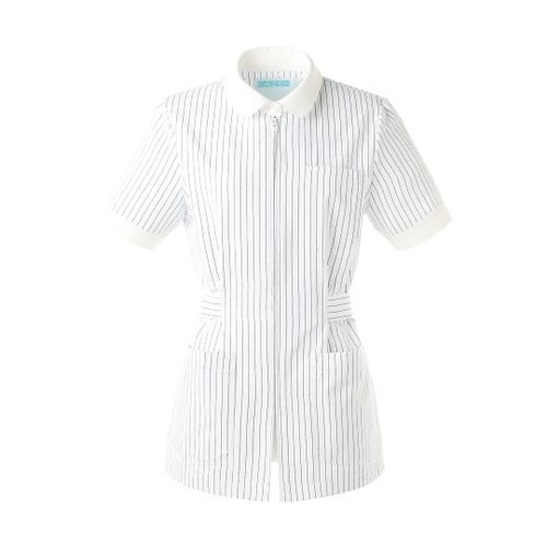 レディスジャケット半袖 ストライプ 3L