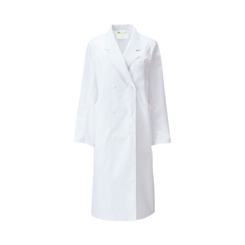 レディス診察衣W型 長袖 白 M