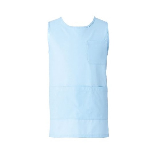 ショートエプロン サックス S