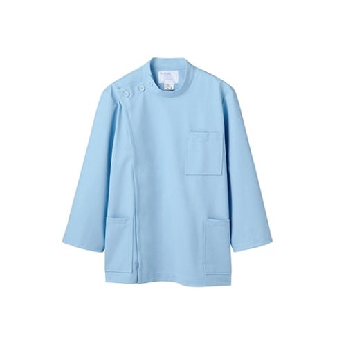 ケーシー メンズ 8分袖 サックス