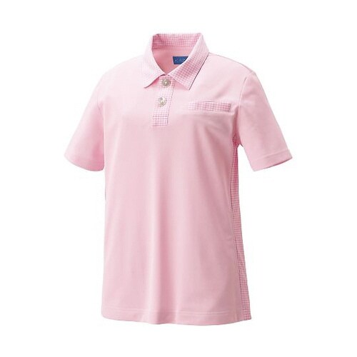 ニットシャツ ピンク S