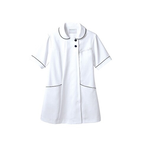 ナースジャケット 半袖 白/ネイビー